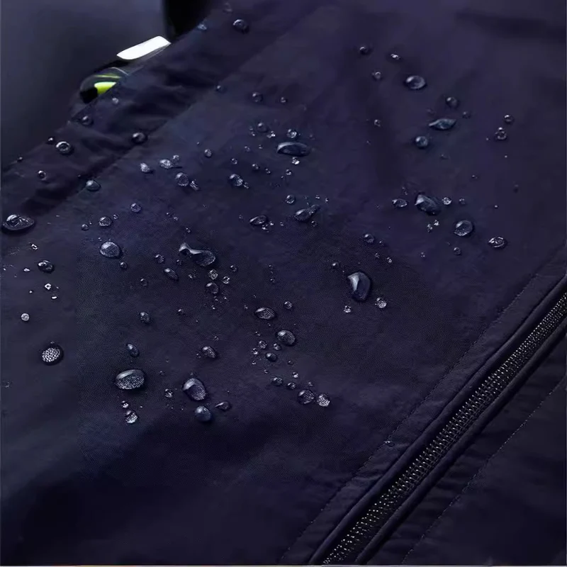 Herren Ultraleichte Outdoor-Utility-Weste mit Mesh‑Futter, Windschutzkragen und Kordelzug Nord Taschen