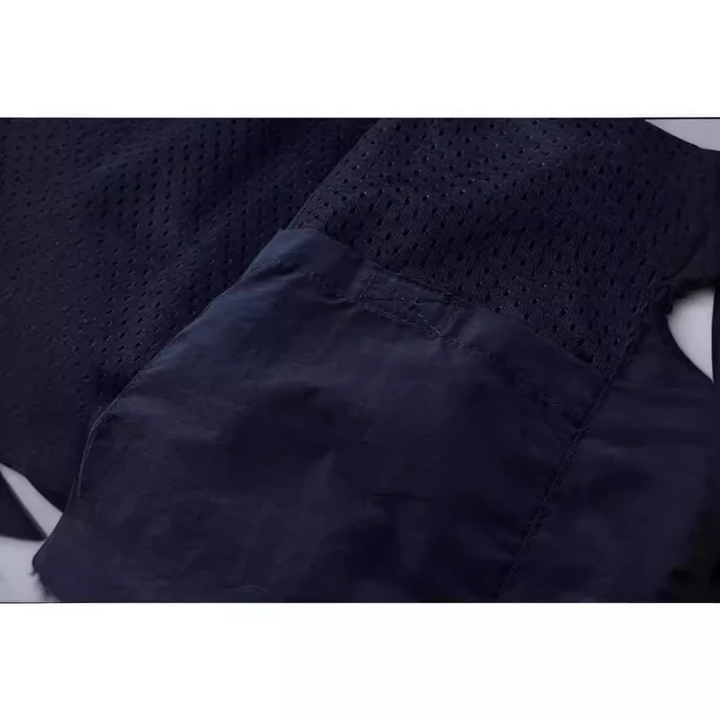 Herren Ultraleichte Outdoor-Utility-Weste mit Mesh‑Futter, Windschutzkragen und Kordelzug Nord Taschen
