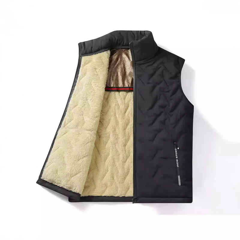 Herren Thermo‑Steppweste mit weichem Sherpa‑Innenfutter, hochschließendem Stehkragen und verdeckten Reißverschlusstaschen Nord Taschen