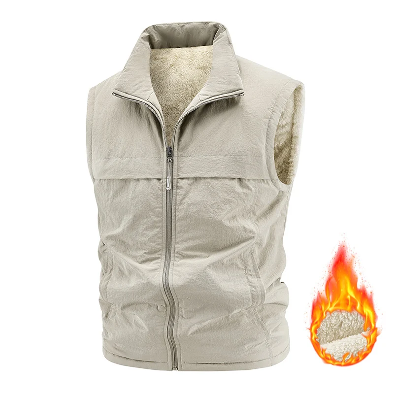 Herren Thermo‑Steppweste mit Sherpa‑Futter, hohem Kragen und Reißverschluss Nord Taschen