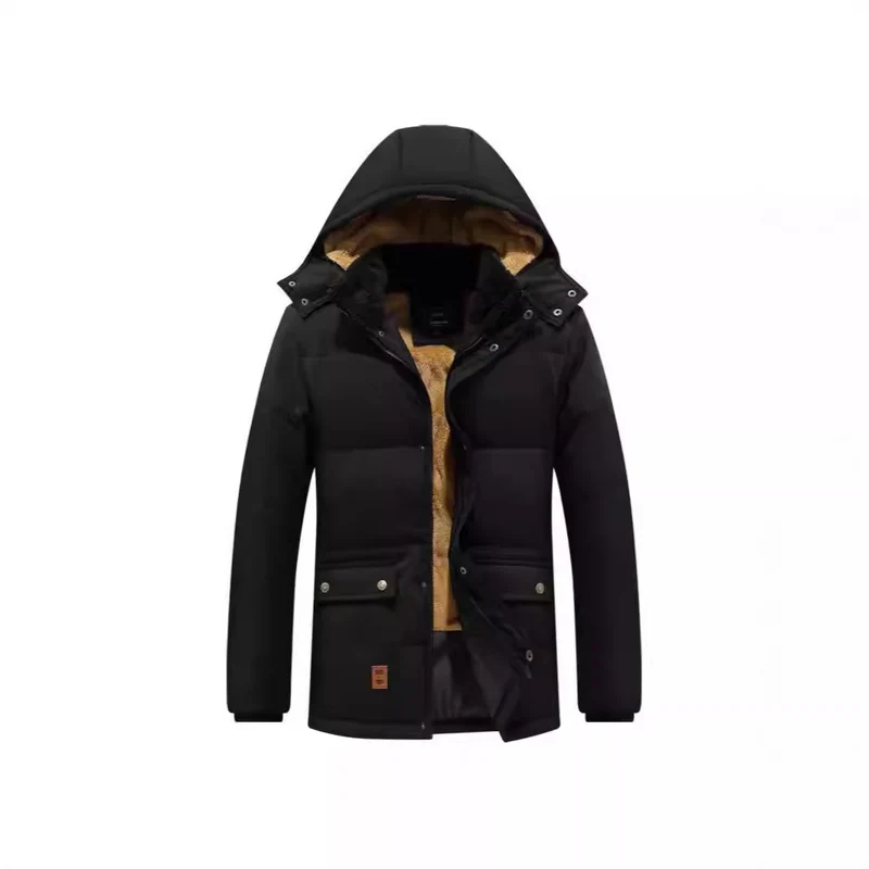 Herren Thermo-Parka mit kuscheliger Teddy-Innenfütterung und winddichter Außenhülle Nord Taschen