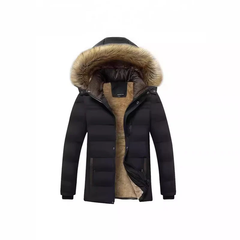 Herren Thermo-Parka mit kuscheligem Kunstfellinnenfutter und abnehmbarer Kapuze Nord Taschen