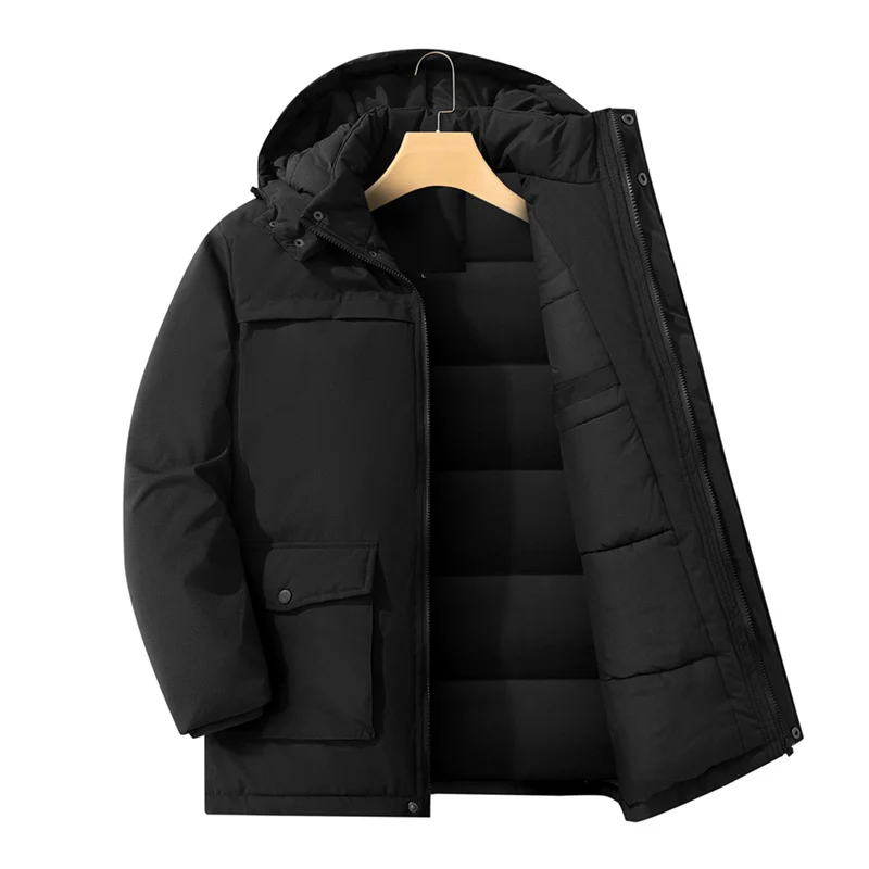 Herren Thermo-Parka mit kuscheligem Kunstfellinnenfutter und abnehmbarer Kapuze Nord Taschen