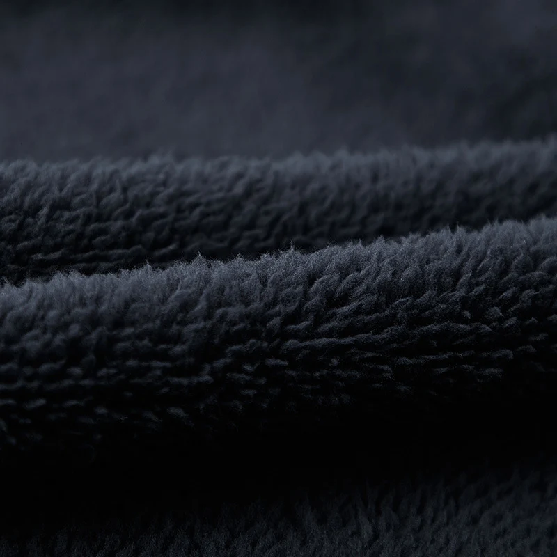 Herren Thermo-Fleecejacke mit doppellagigem Sherpa-Innenfutter und Stehkragen Nord Taschen