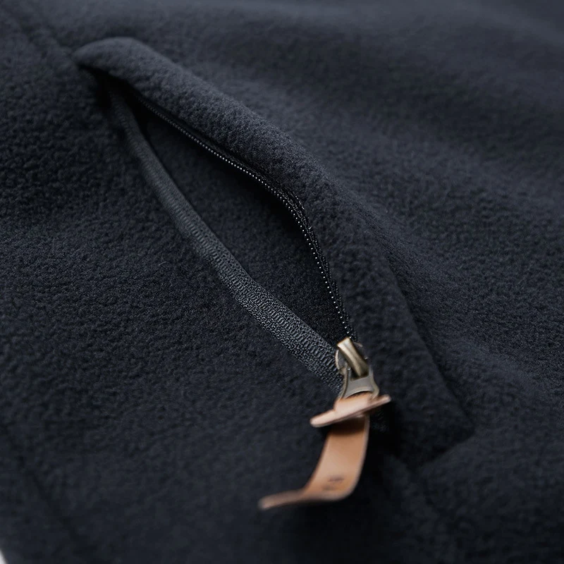 Herren Thermo-Fleecejacke mit doppellagigem Sherpa-Innenfutter und Stehkragen Nord Taschen