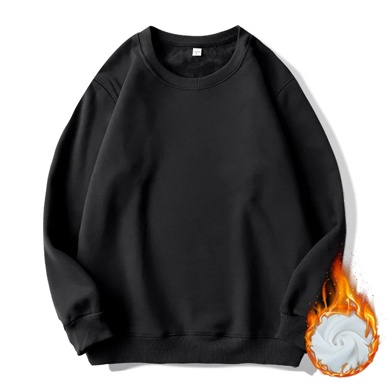 Herren Thermo-Fleece-Sweatshirt mit Rundhalsausschnitt und oversized Schnitt Nord Taschen