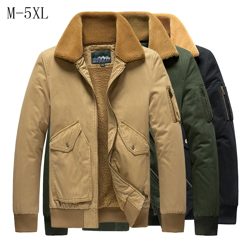 Herren Thermo-Bomberjacke im Aviator-Stil mit Teddyfutter und aufgesetzten Klappentaschen Nord Taschen