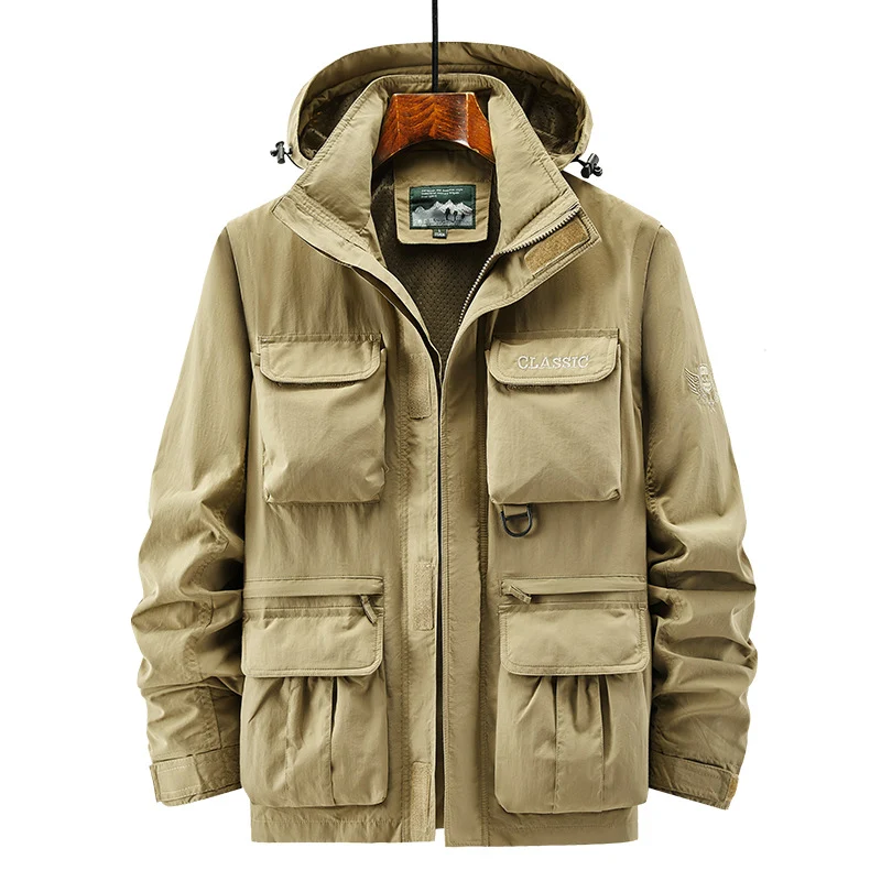 Herren Thermischer Kapuzen-Parka im Utility-Design mit Teddyfutter und Mehrfachtaschen Nord Taschen