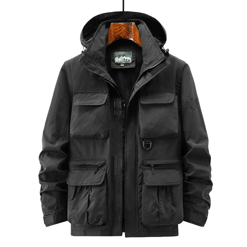 Herren Thermischer Kapuzen-Parka im Utility-Design mit Teddyfutter und Mehrfachtaschen Nord Taschen