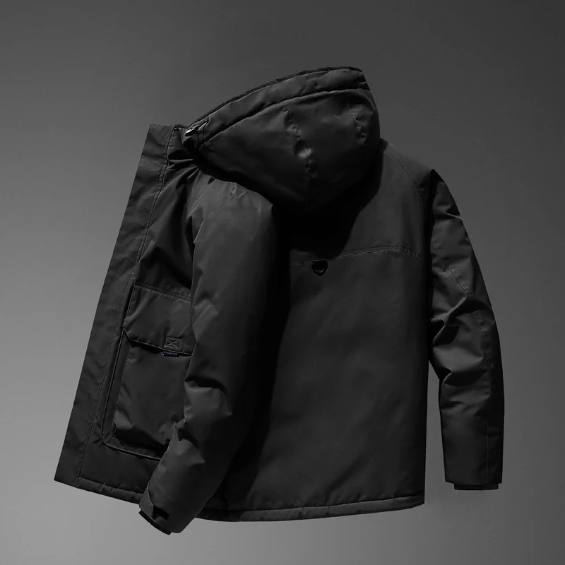 Herren Technischer Parka mit wasserdichter Softshell-Außenhülle und gesteppter Thermoisolierung Nord Taschen