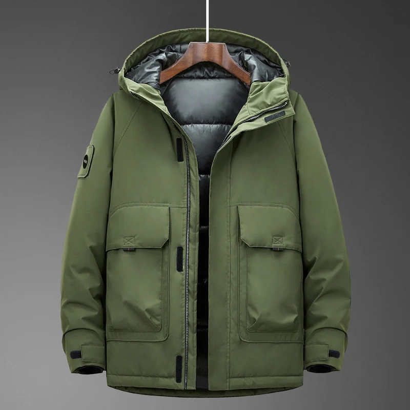 Herren Technischer Parka mit wasserdichter Softshell-Außenhülle und gesteppter Thermoisolierung Nord Taschen