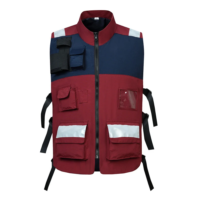 Herren Taktische Utility‑Weste mit Mehrfach‑Taschen, Klappen und verstellbaren Seitriemen Nord Taschen
