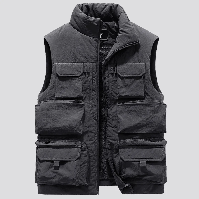 Herren Taktische Multifunktionsweste mit Thermo‑Isolierung und Mehrfach‑Taschen Nord Taschen
