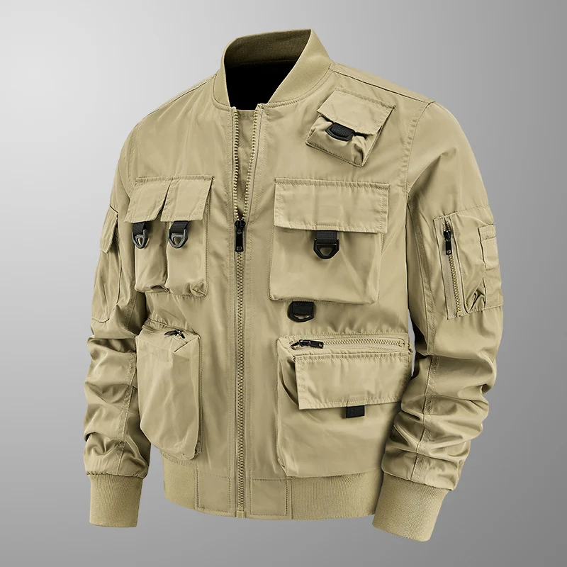 Herren taktische Multi-Pocket Bomberjacke mit Utility-Taschen Nord Taschen