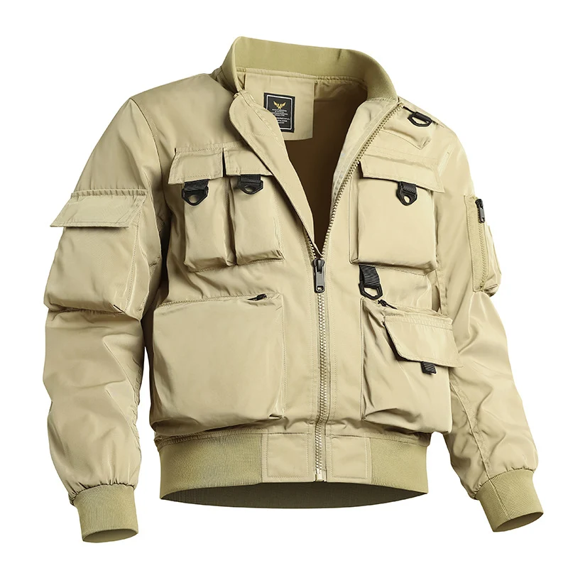 Herren taktische Bomberjacke mit multifunktionalen Utility-Taschen Nord Taschen