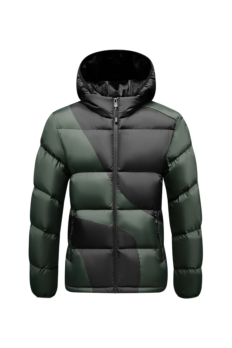 Herren Steppjacke mit Kapuze, auffälligem Colourblock-Muster und thermischer Isolierung Nord Taschen