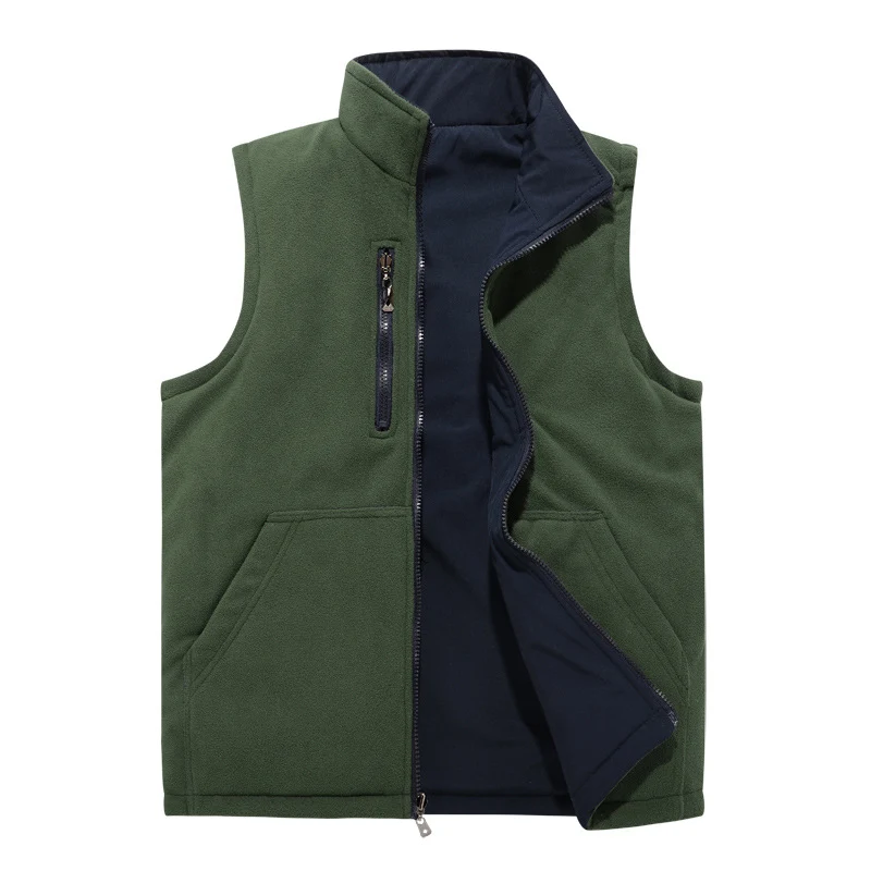 Herren Softshell-Weste mit Fleece-Innenfutter, winddichter Außenlage und hohem Stehkragen Nord Taschen