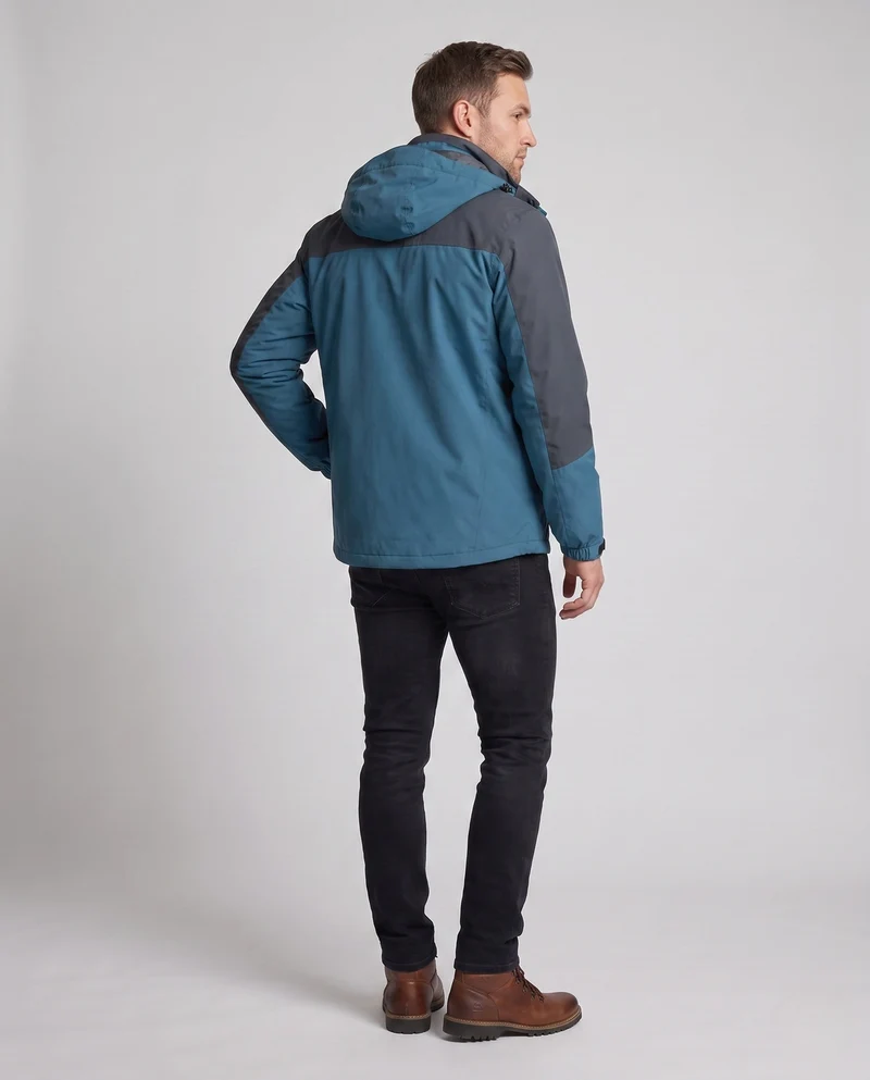 Herren Drei-in-Eins Softshell-Fleece Trekkingjacke mit abnehmbarer Kapuze