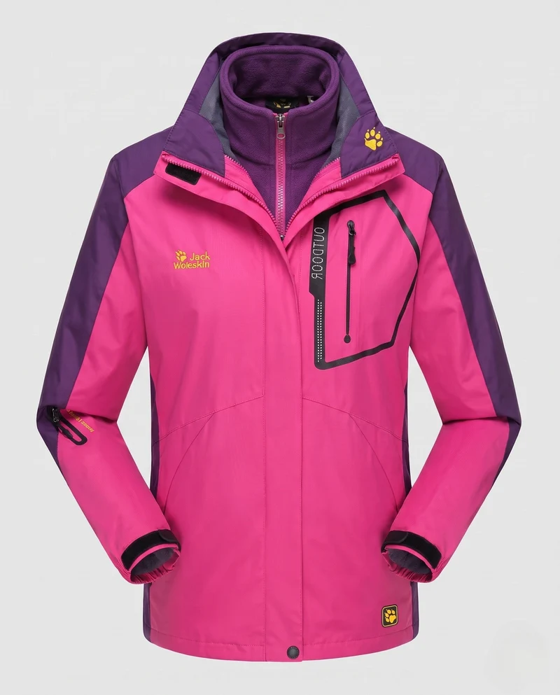 Herren Drei-in-Eins Softshell-Fleece Trekkingjacke mit abnehmbarer Kapuze