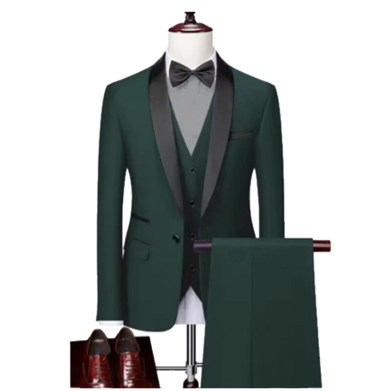 Herren maßgeschneiderter Smoking mit Schalkragen, Weste und eleganter Abendhose Vittorelli
