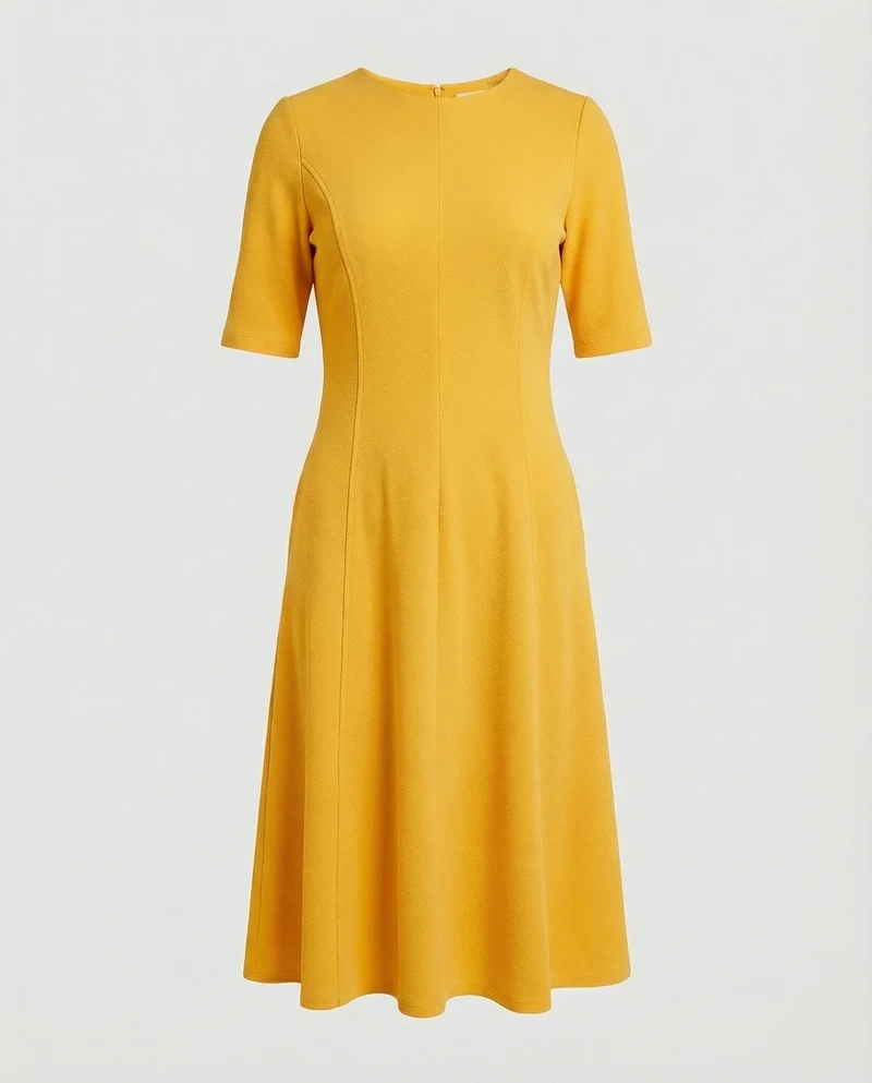 Damen Midikleid elegant Halbarm