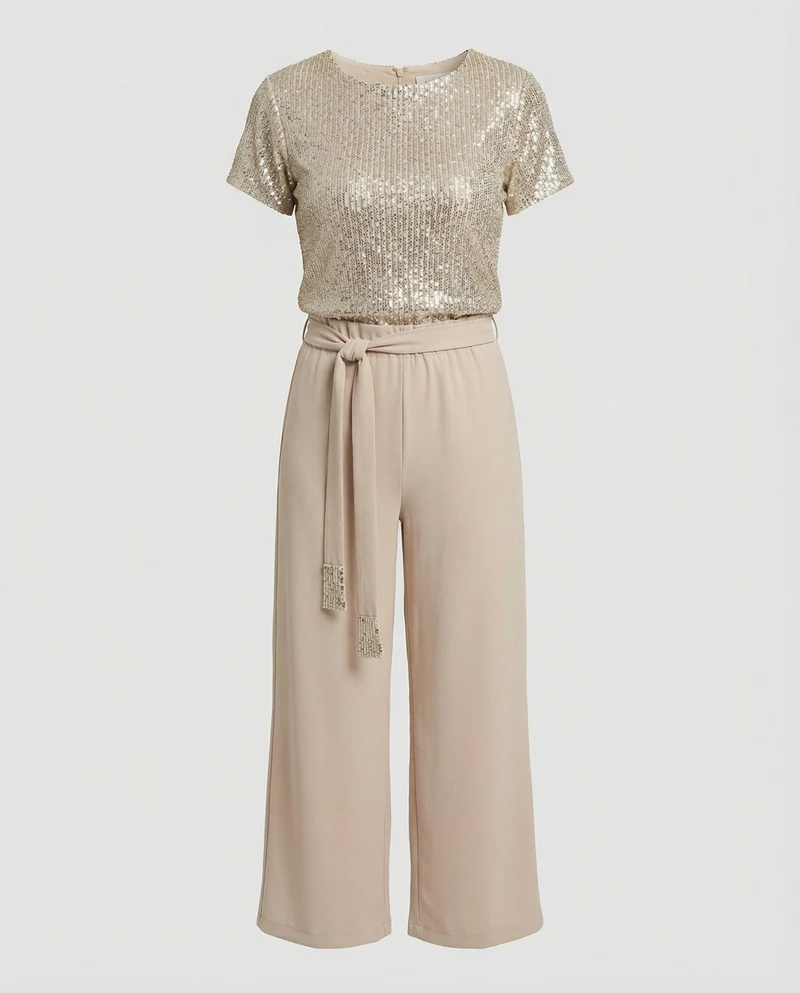 Damen Zweiteiler Set Pailletten elegant - Arvani
