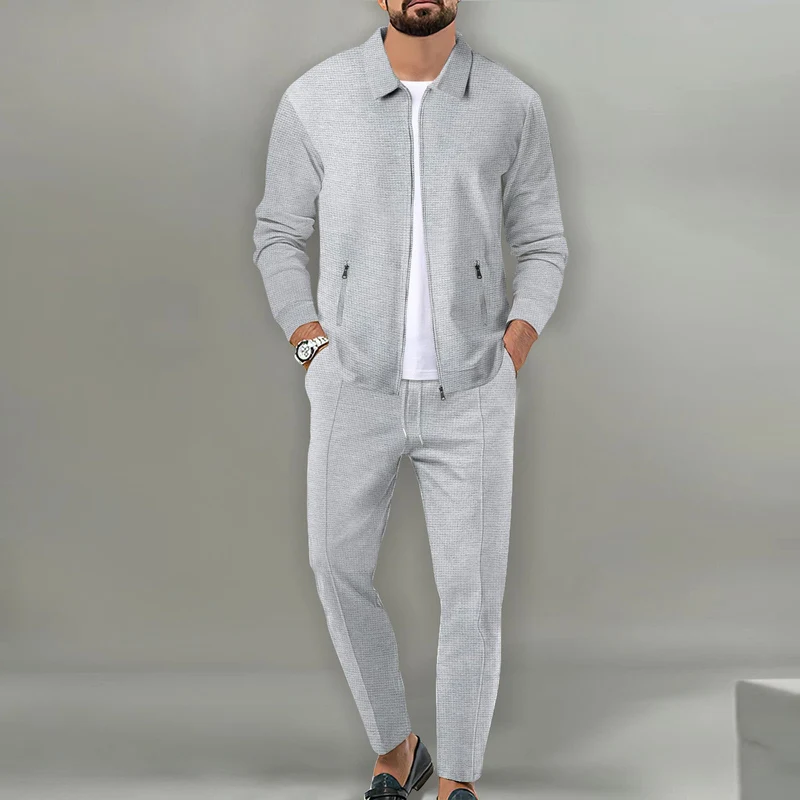 Herren Freizeitanzug mit Modernem Strukturdesign und praktischen Taschen - Vittorelli