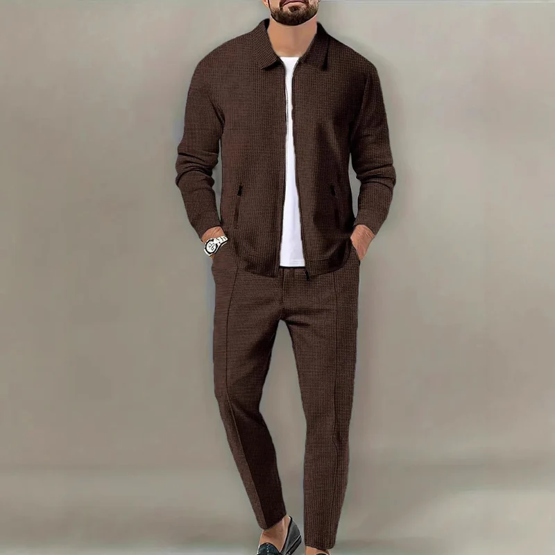 Herren Freizeitanzug mit Modernem Strukturdesign und praktischen Taschen - Vittorelli