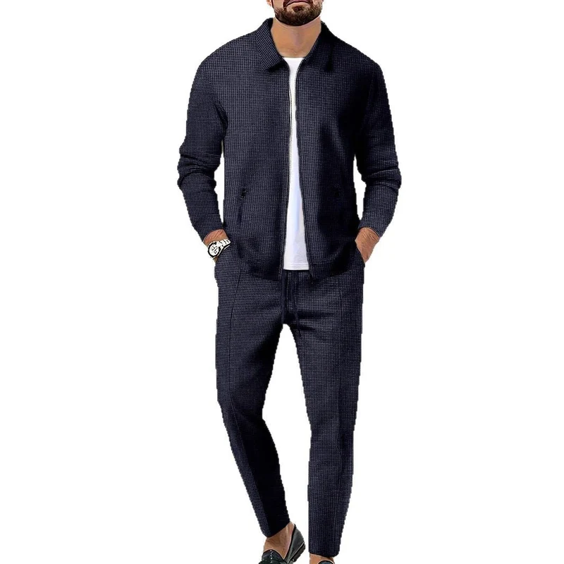 Herren Freizeitanzug mit Modernem Strukturdesign und praktischen Taschen - Vittorelli