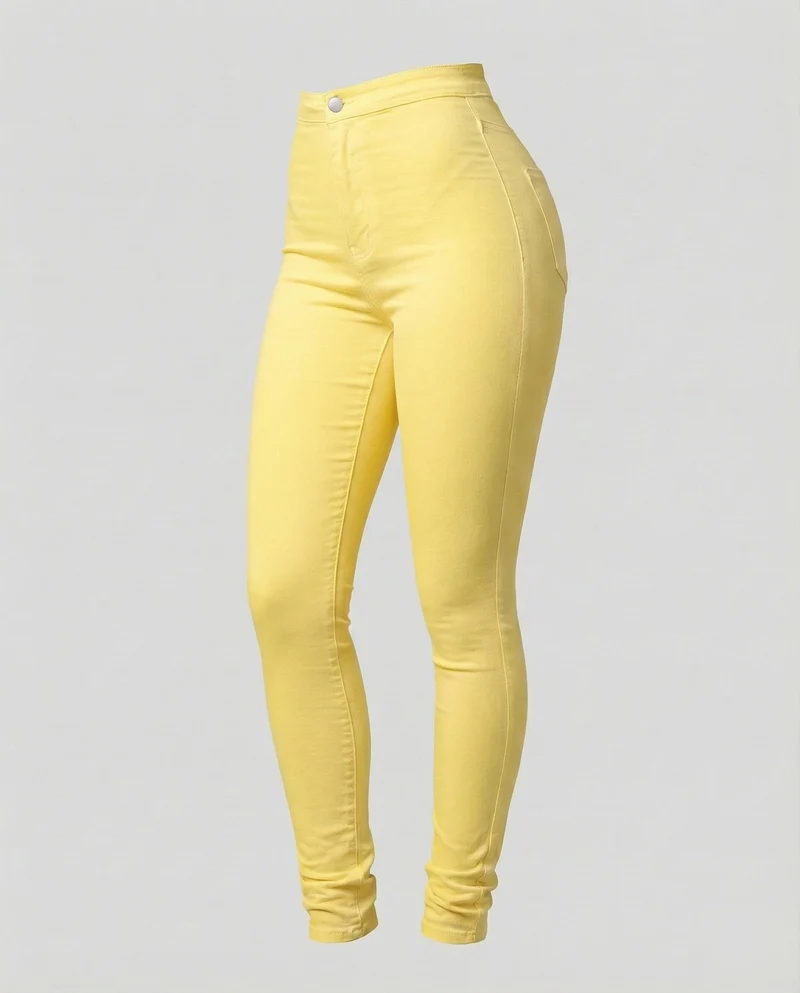 Damen nan hochgeschnittene Stretch-Jeanshose mit schmalem Beinverlauf, formendem Komfortbund und aufgesetzten Gesäßtaschen - Vittorelli