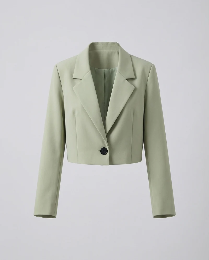 Damen Noble Satinfutter Kurzblazer