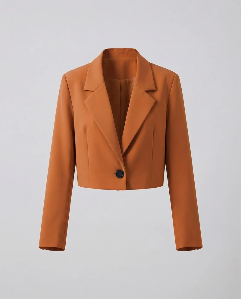 Damen Noble Satinfutter Kurzblazer