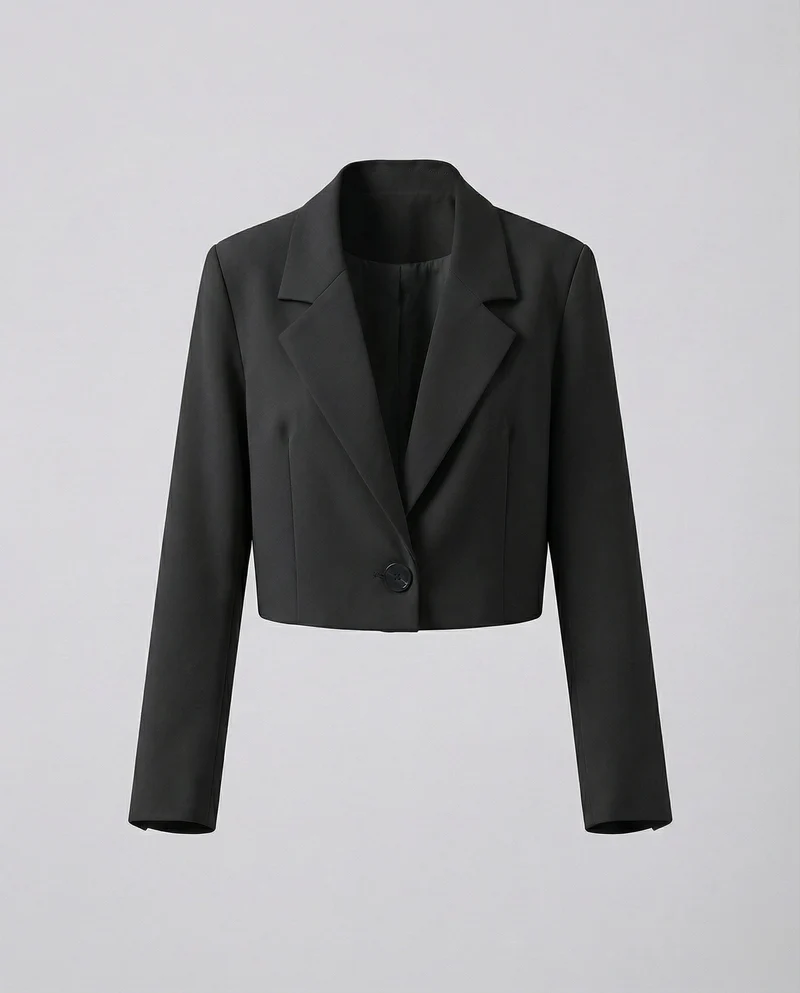 Damen Noble Satinfutter Kurzblazer