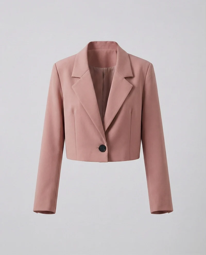 Damen Noble Satinfutter Kurzblazer