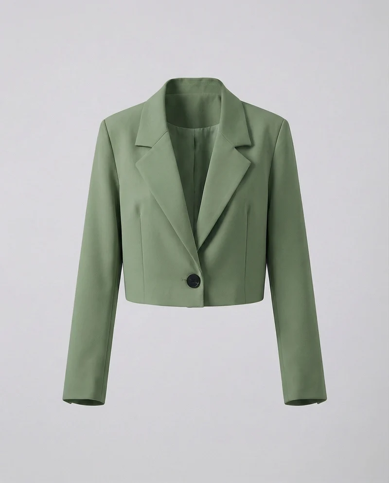 Damen Noble Satinfutter Kurzblazer