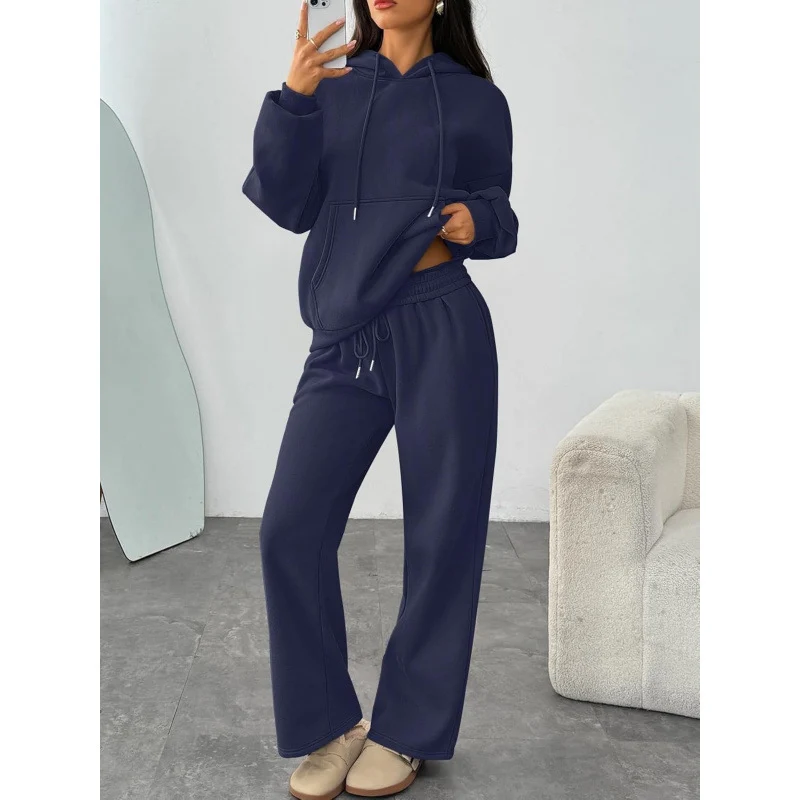 Damen Bequemer Oversized Jogginganzug Nord Taschen