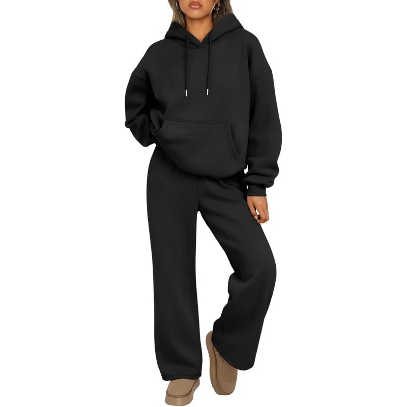 Damen Bequemer Oversized Jogginganzug Nord Taschen