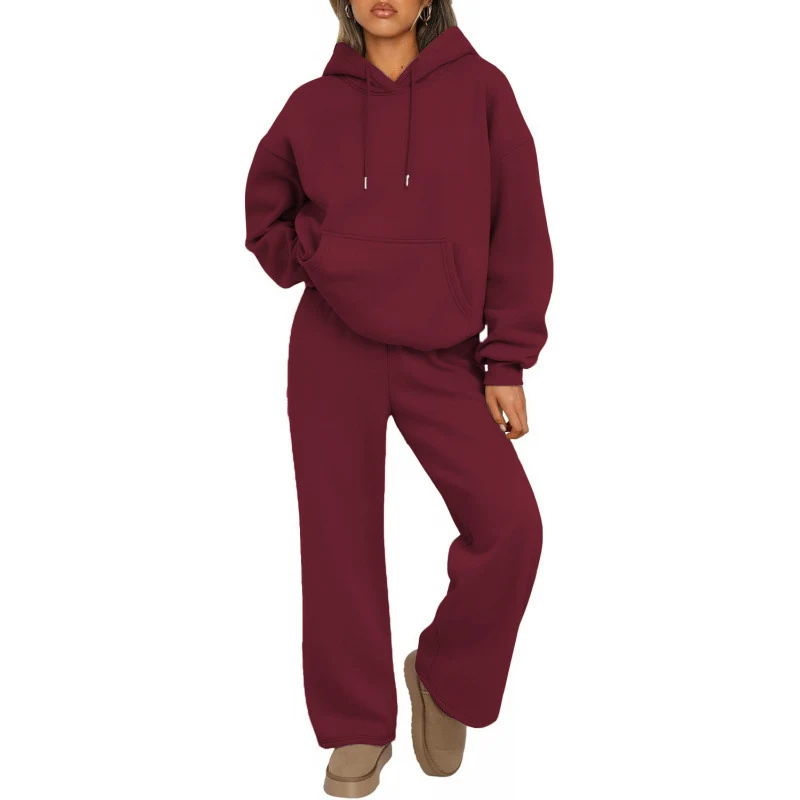 Damen Bequemer Oversized Jogginganzug Nord Taschen