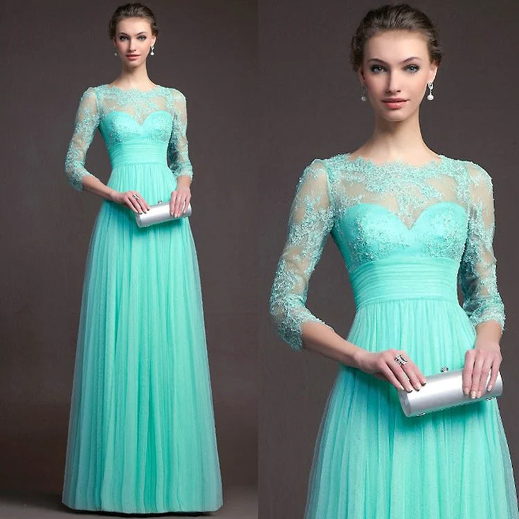Damen Elegantes Abendkleid mit transparenter Spitze und schickem Rock Nord Taschen