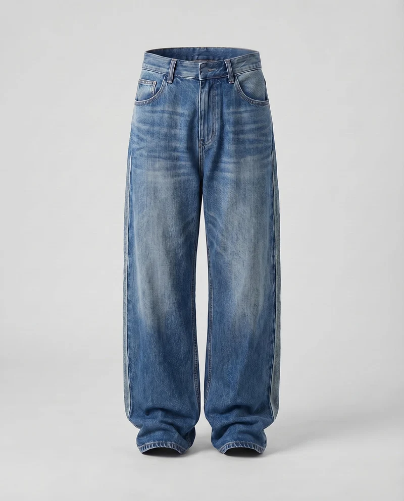 Herren Urbane Extraweites Bein Denim Relax-Jeans - Vittorelli