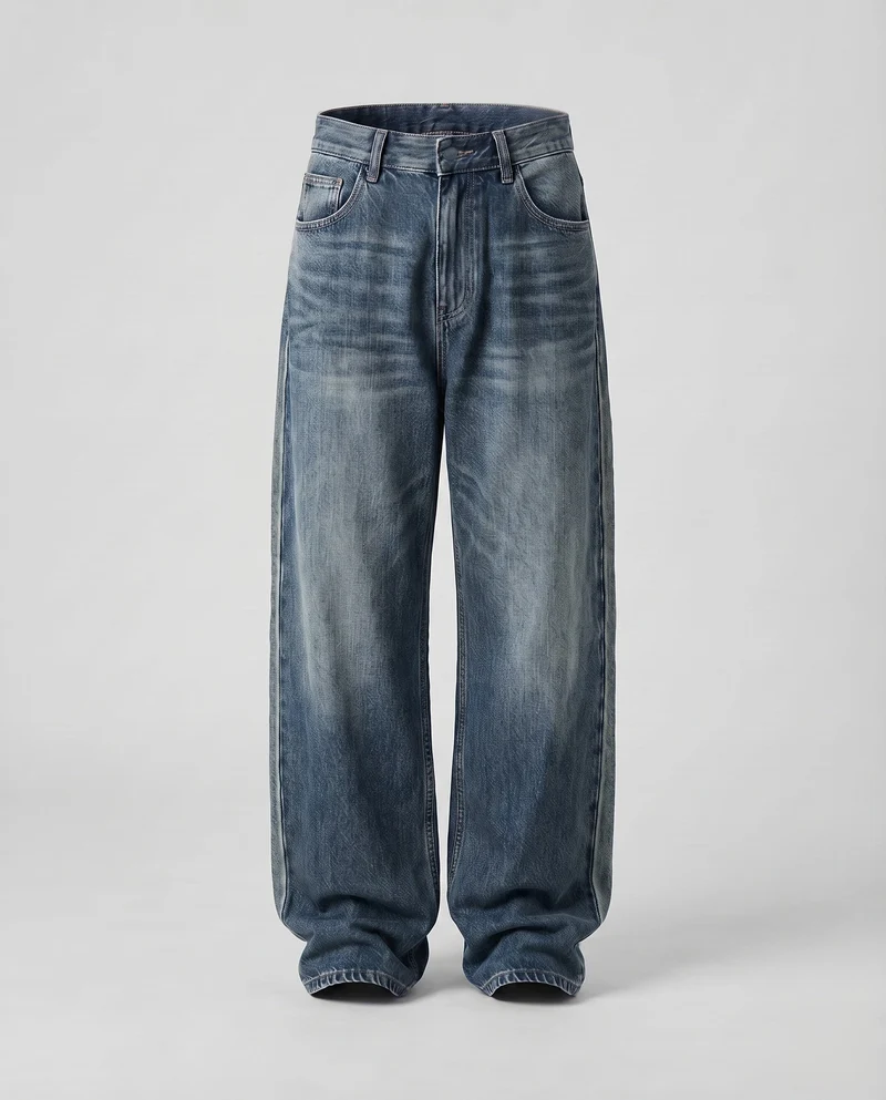 Herren Urbane Extraweites Bein Denim Relax-Jeans - Vittorelli