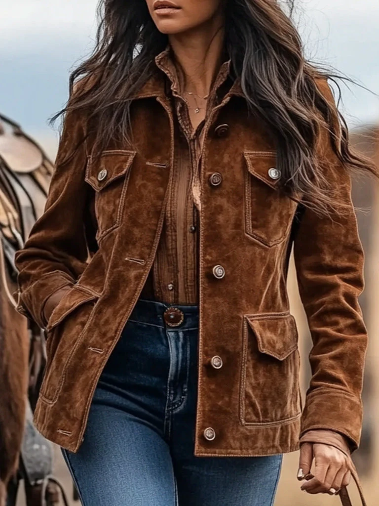 Damen Vegan-lederjacke mit Taschen - Vittorelli