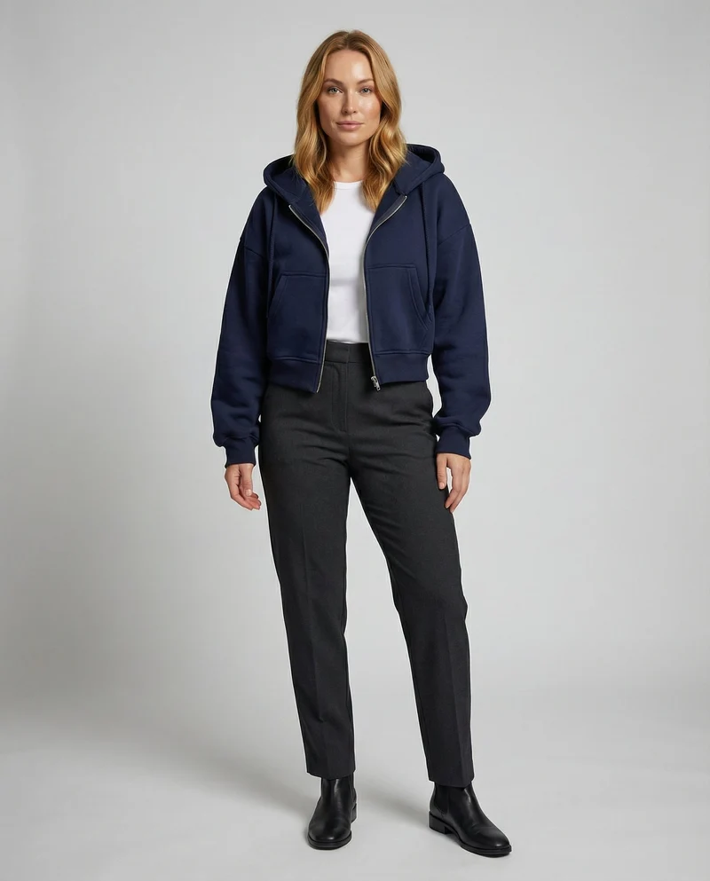 Oversize Sweatshirt Reißverschluss