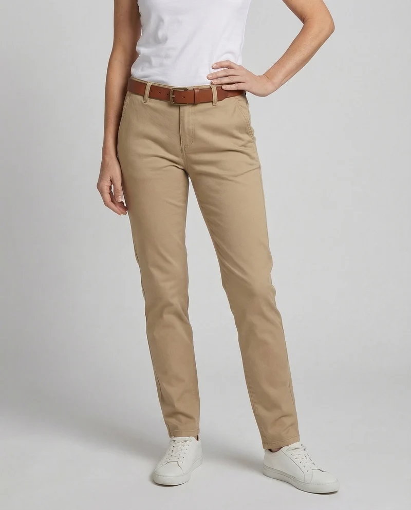 Damen Chinohose Elastikbund