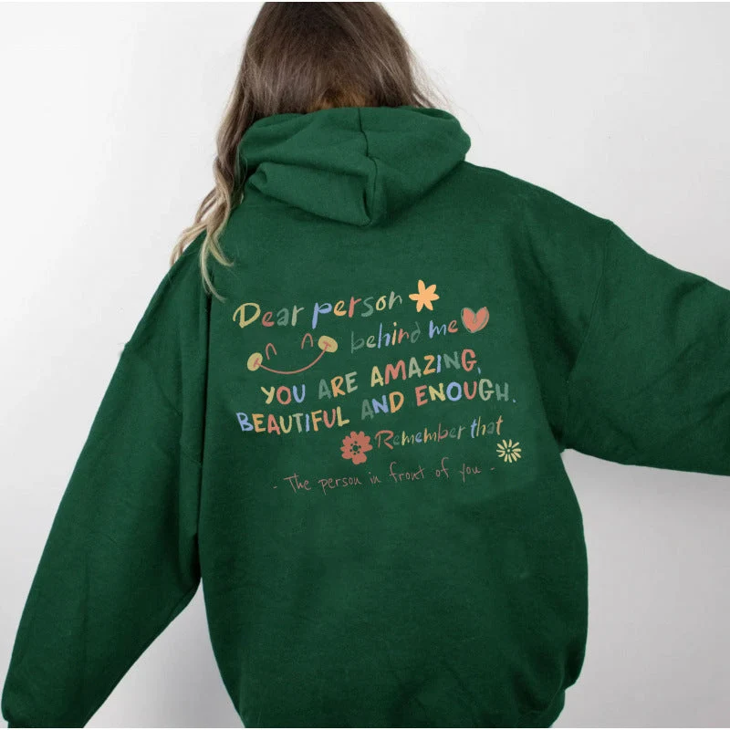 Damen Kapuzenpullover mit motivierendem Schriftzug und komfortabler Passform Nord Taschen