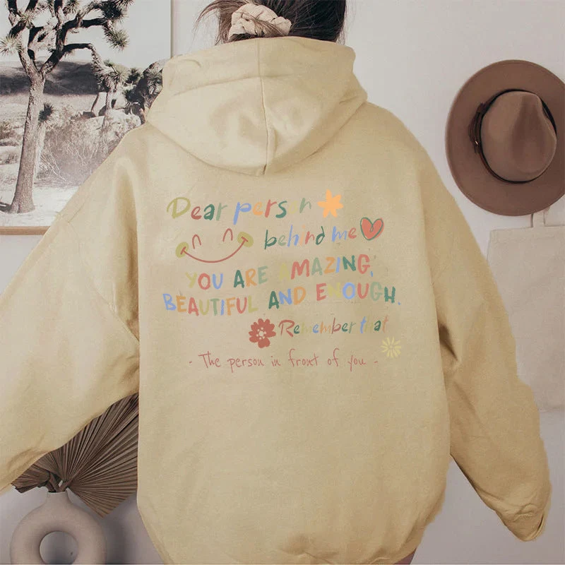 Damen Kapuzenpullover mit motivierendem Schriftzug und komfortabler Passform Nord Taschen