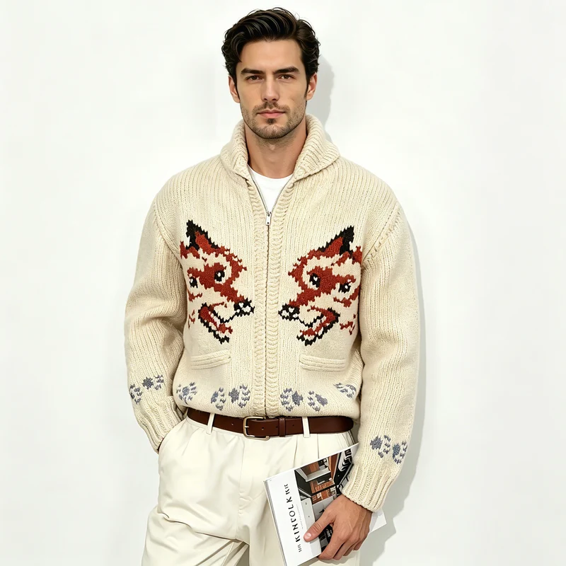 Herren Strickjacke Nord Taschen