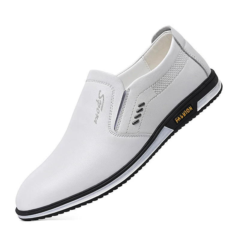 Herren Elegante Slip-On Lederschuhe mit rutschfestem Profil und atmungsaktiver Struktur