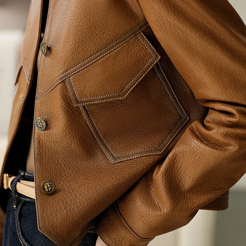 Elegante Lederjacke