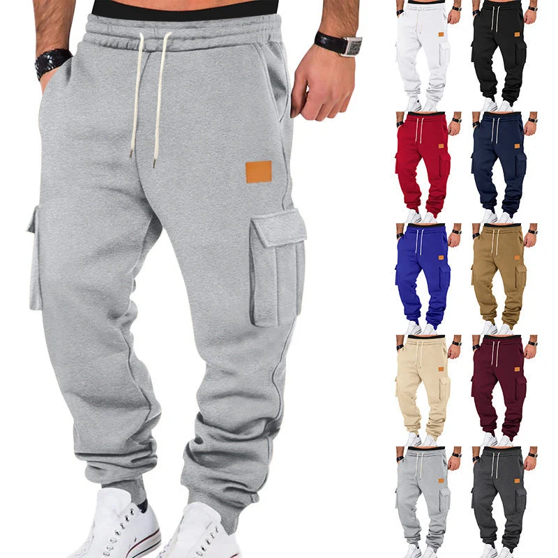 Herren Cargo-Jogginghose mit Seitentaschen und elastischem Bund